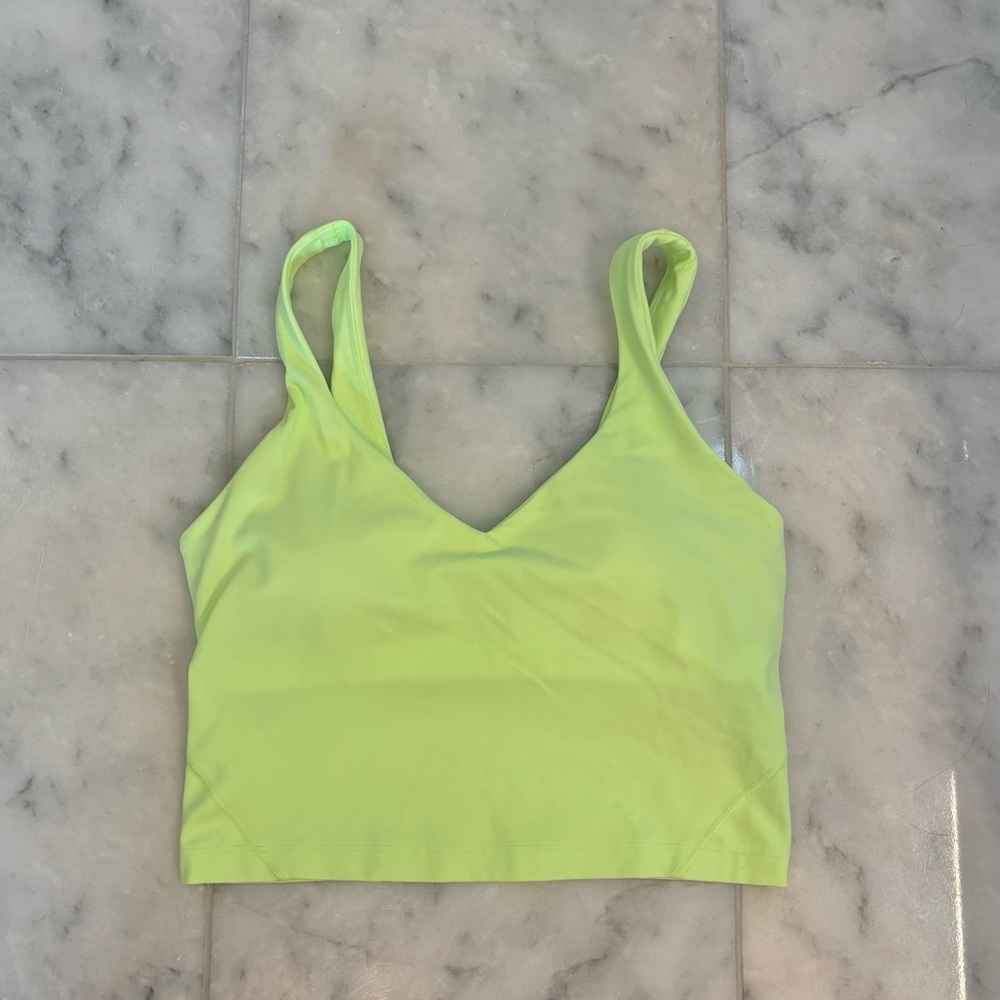 lululemon athletica neon yellow align tank